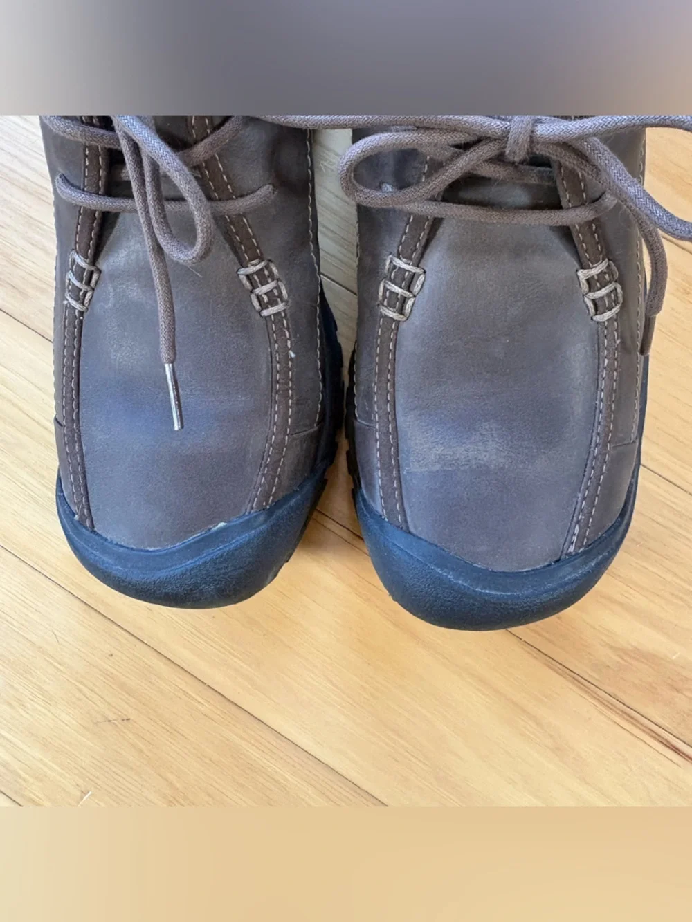 KEEN Portsmouth II Shoes Mens Sz 8.5 Brown Leather Waterproof Oxfords